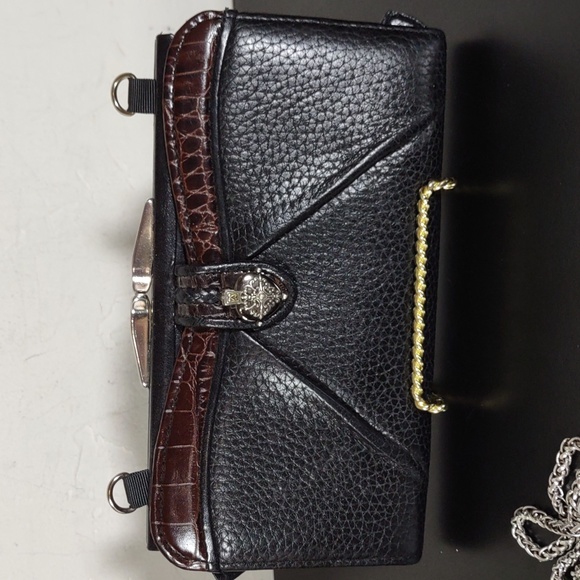 Brighton Pebbled Leather Convertible Clutch/Wallet/Crossbody Bag - Picture 3 of 8